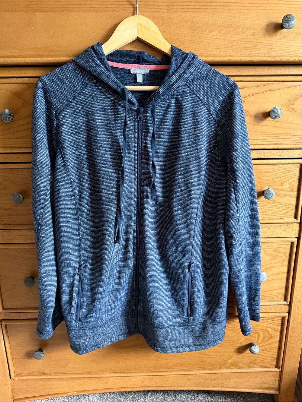 Talbots Full Zip Hooded Sweatshirt Womens Size 1X Blue Activewear Athleisure